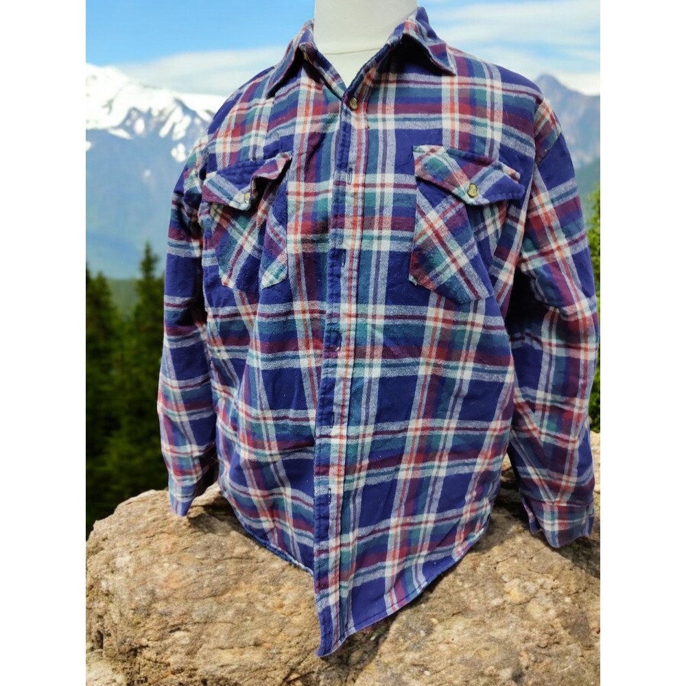 Carl Michaels button up flannel shacket- mens XL